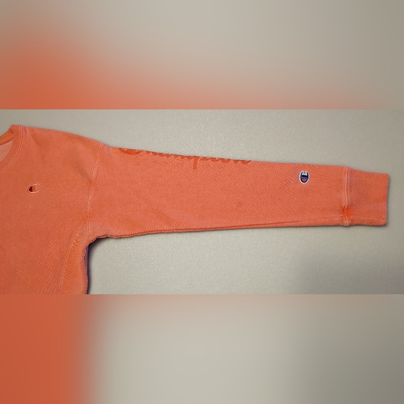 Champion Coral Crew Neck Cotton Blend Pullover Sweater. Size Small - Picture 6 of 10
